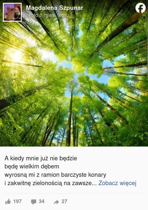 Magdalena Szpunar. A kiedy mnie już nie będzie