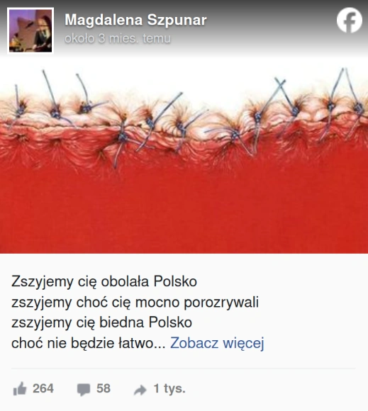 Magdalena Szpunar. Zszyjemy cię Polsko