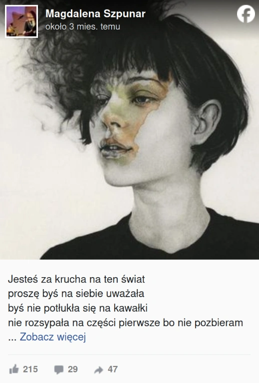 Magdalena Szpunar. Jesteś za krucha na ten świat